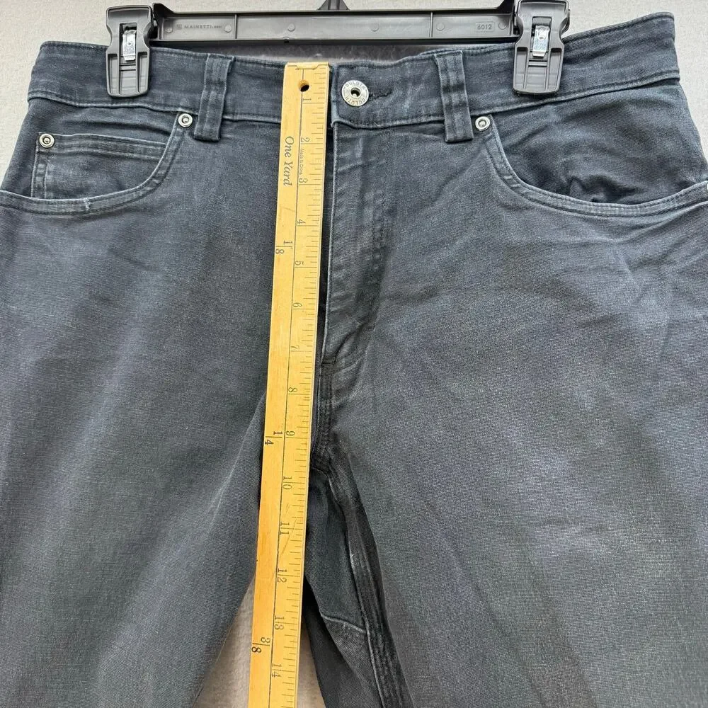 Duluth Trading Co. Jeans Men's 34x32 Black Flex Firehose Straight Leg Work EUC